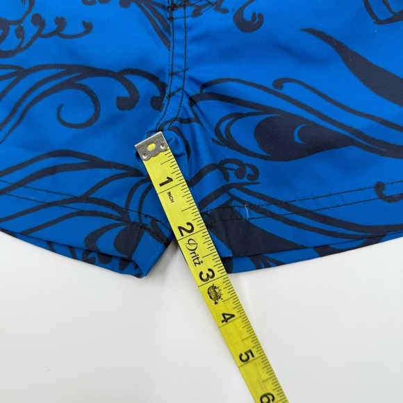 Tea Collection Boys Shortie Swim Trunks Ocean Blue Navy Waves Size 2 NWT - Picture 4 of 8